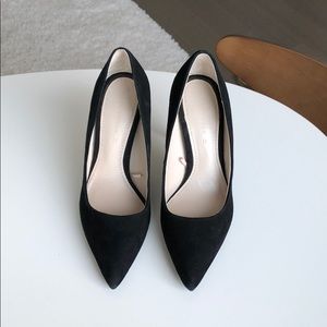 Zara Black High heeled suede shoes